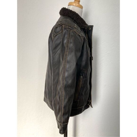 Hawke & Co. Toddler Boys 5 Faux Leather Aviator Jacket - Picture 2 of 11